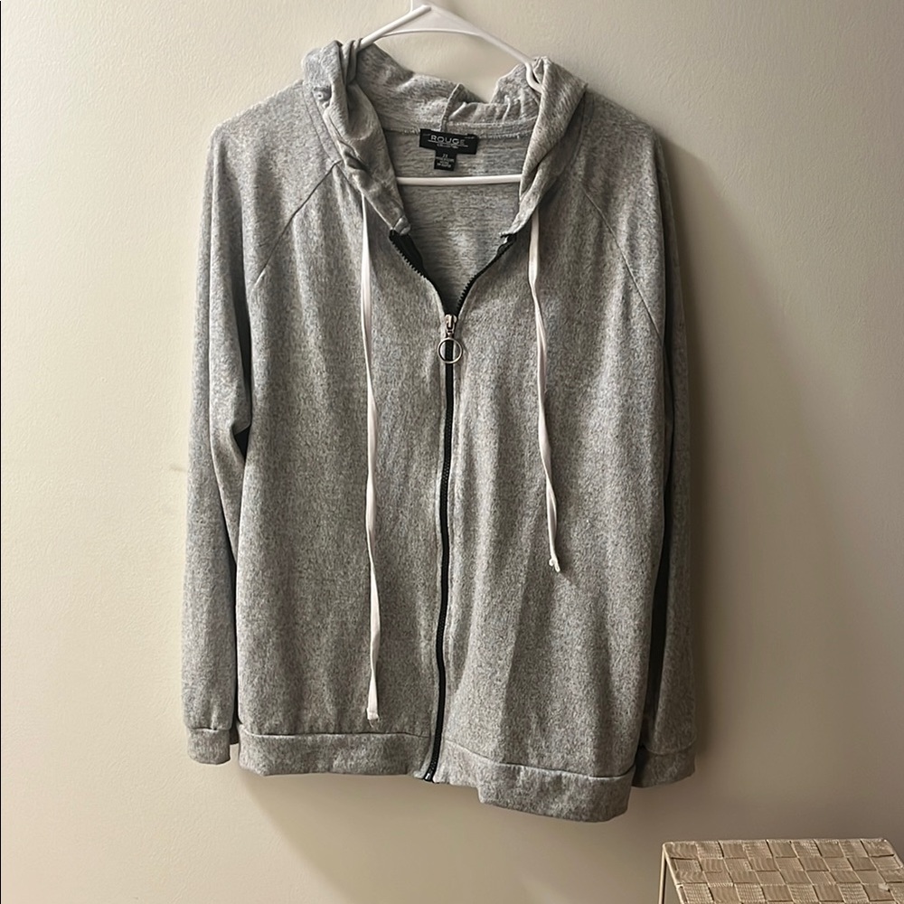 Gray Zip-Up Hoodie